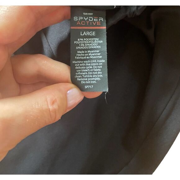 Spyder Active Women's Black Jogger Pants Size Large Stretch Zip Pockets - Picture 7 of 11